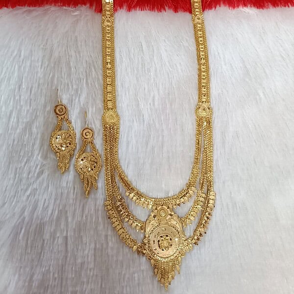 Royal Lakshmi Antique Layered Long Necklace Set