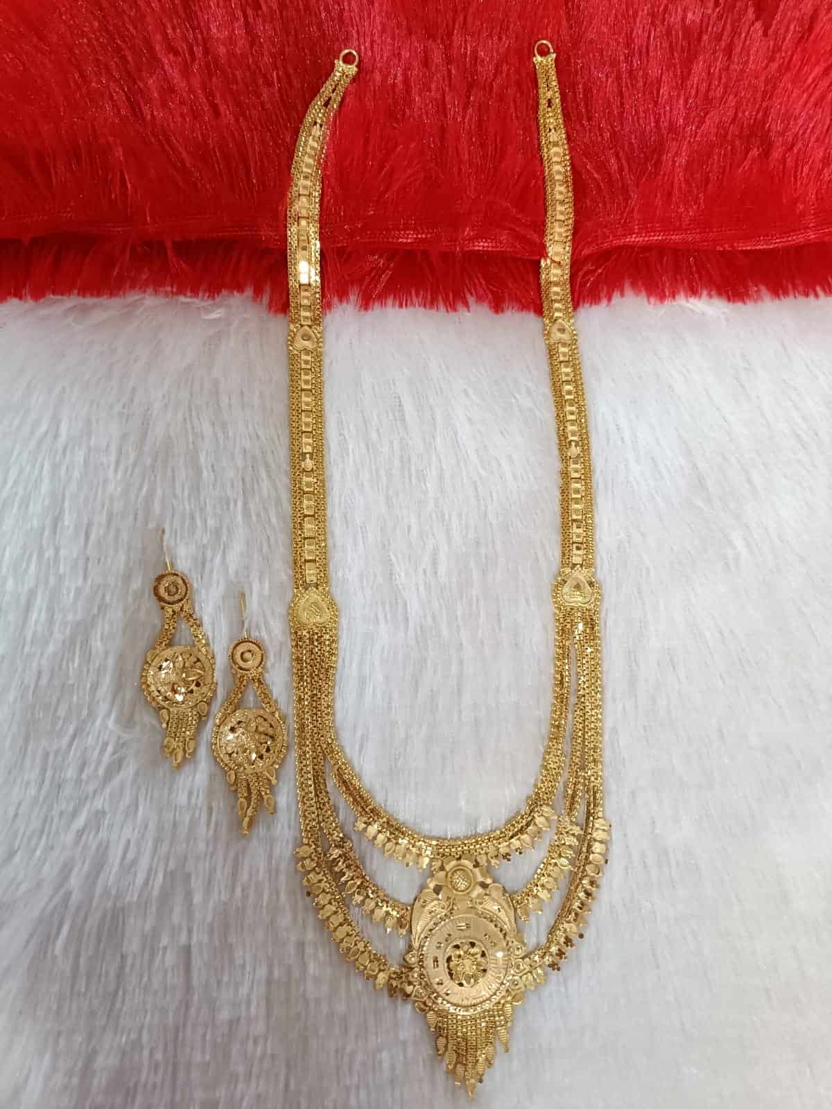 Royal Lakshmi Antique Layered Long Necklace Set Royal Lakshmi Antique Layered Long Necklace Set - Image 1