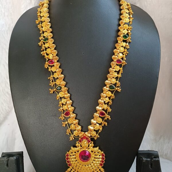 Royal Vaibhavi Antique Temple Long Necklace
