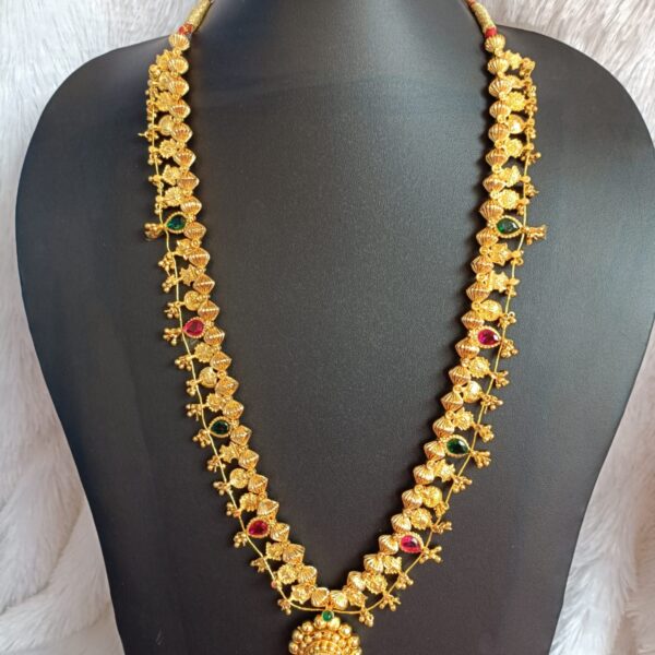Royal Kumud Antique Temple Long Necklace
