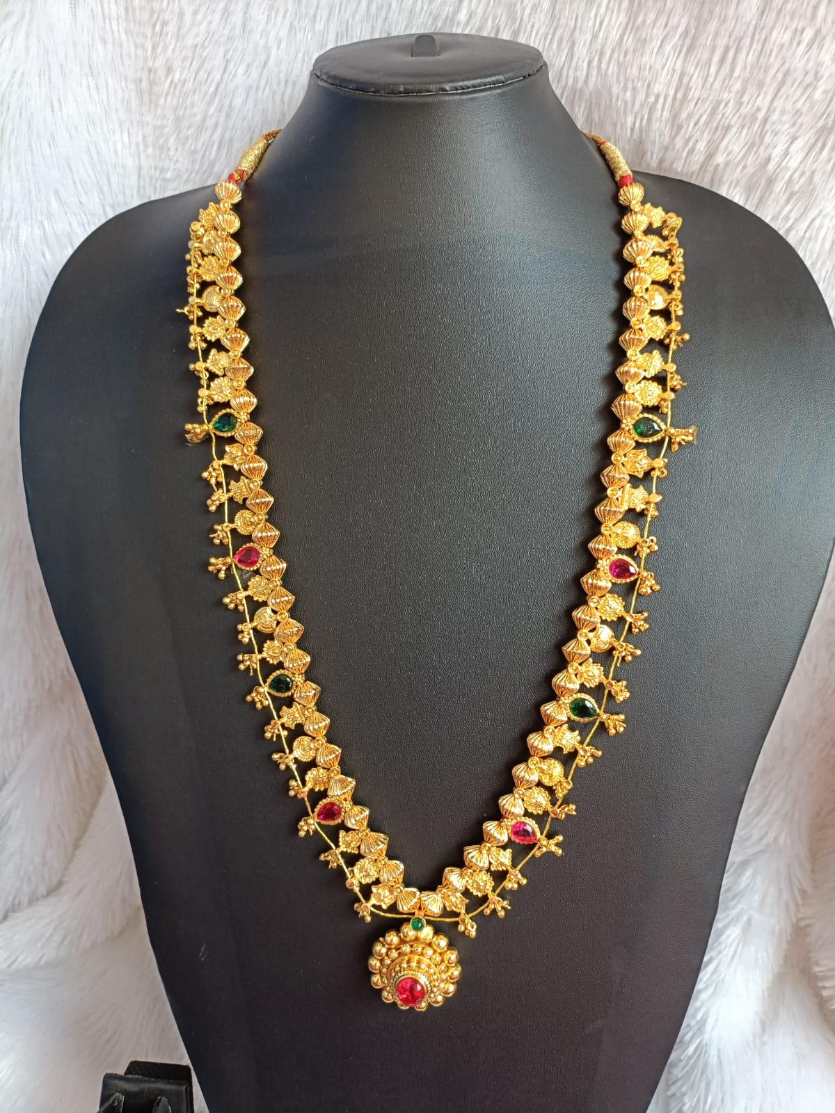 Royal Kumud Antique Temple Long Necklace Royal Kumud Antique Temple Long Necklace - Image 1