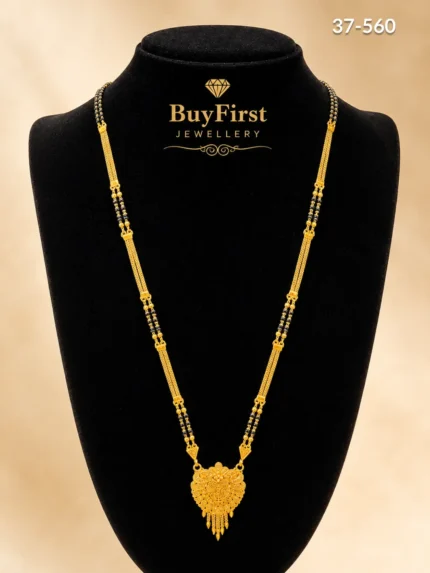 1 Gram Jewellery Traditional Leaf Motif Long Mangalsutra
